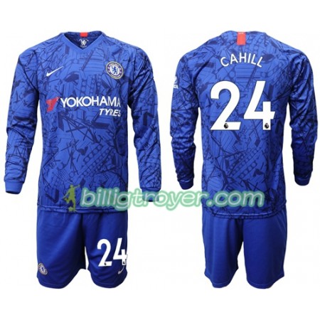 Billige Fotballdrakter Chelsea Cahill 24 Barn Hjemmedraktsett 2019/20 Langermet
